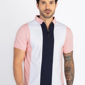 Mens Colourblock Polo T-Shirt