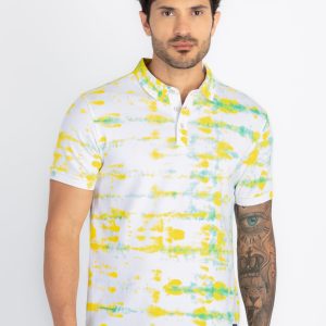 Status Quo Status Quo Men'S Abstract Printed Polo Neck Regular Fit Tshirt