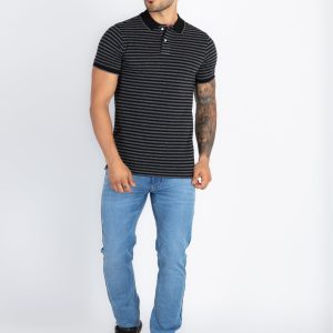 Status Quo Mens Striped Polo T-Shirt