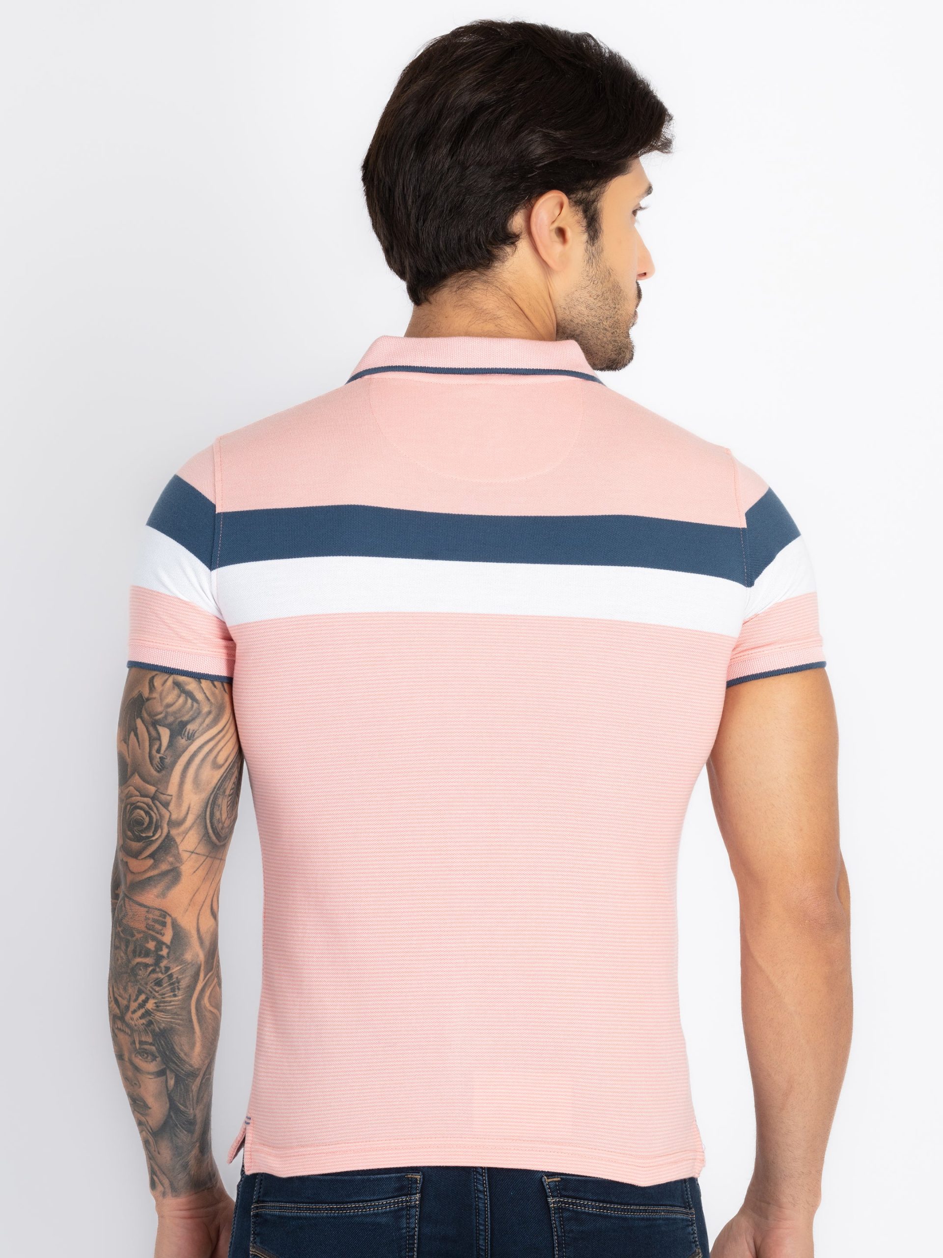 Mens Colourblock Polo T-Shirt
