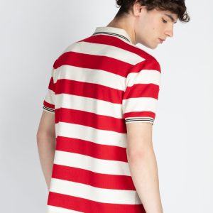 Status Quo Mens Horizontal Striped Polo T-Shirt
