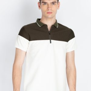 Status Quo Mens Colourblocked Polo Collar T-Shirt