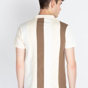 Status Quo Mens Colourblocked Polo Collar T-Shirt