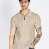 Mens Striped Polo T-Shirt