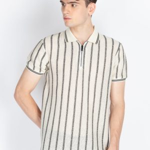Mens Striped Polo T-Shirt