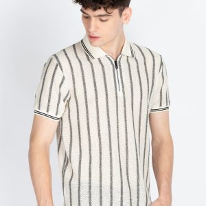 Mens Striped Polo T-Shirt