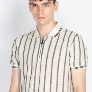 Mens Striped Polo T-Shirt
