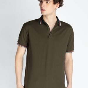 Mens Solid Regular Fit Polo T-Shirt