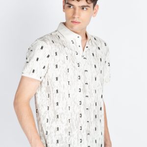 Mens Printed Polo Collar T-Shirt