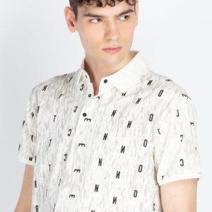 Mens Printed Polo Collar T-Shirt