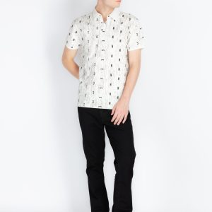 Mens Printed Polo Collar T-Shirt