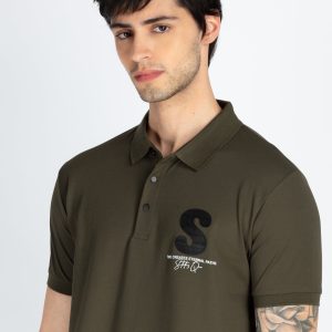 Mens Front & Back Printed Polo T-Shirt