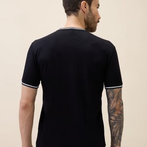 Status Quo Mens Solid Slim Fit Polo T-Shirt With Tipping Collar