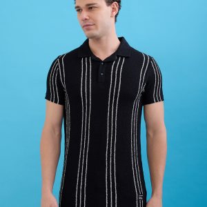 Status Quo Men'S New Basic Solid Slim Fit Polo Tshirt With Tipping Collar