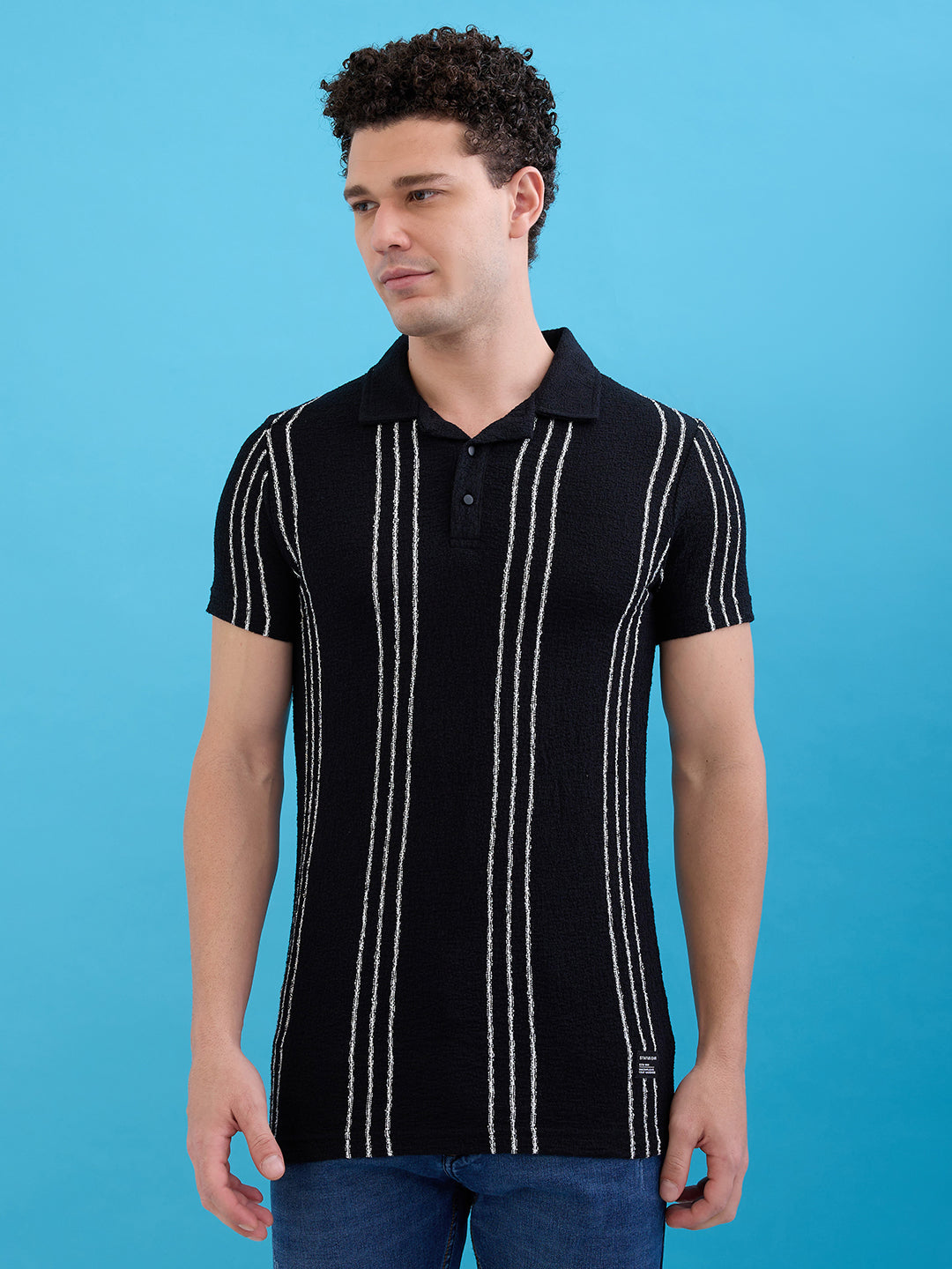 Status Quo Men'S New Basic Solid Slim Fit Polo Tshirt With Tipping Collar