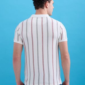 Status Quo Mens Solid Slim Fit Polo T-Shirt With Tipping Collar