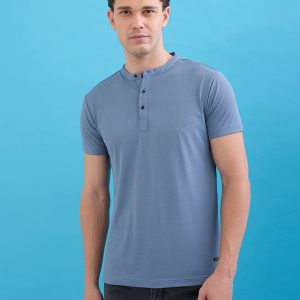 Status Quo Men'S Solid Slim Fit V-Neck T-Shirt