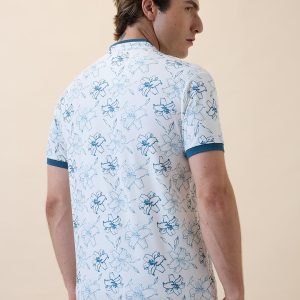 Status Quo Men'S Printed Henley Neck Half Sleeves Regular Fit Tshirt