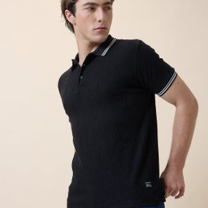 Status Quo Mens Solid Polo Collar Half Sleeves Regular Fit Tshirt