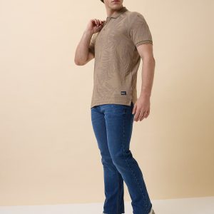 Status Quo Mens Solid Polo Collar Half Sleeves Regular Fit Tshirt