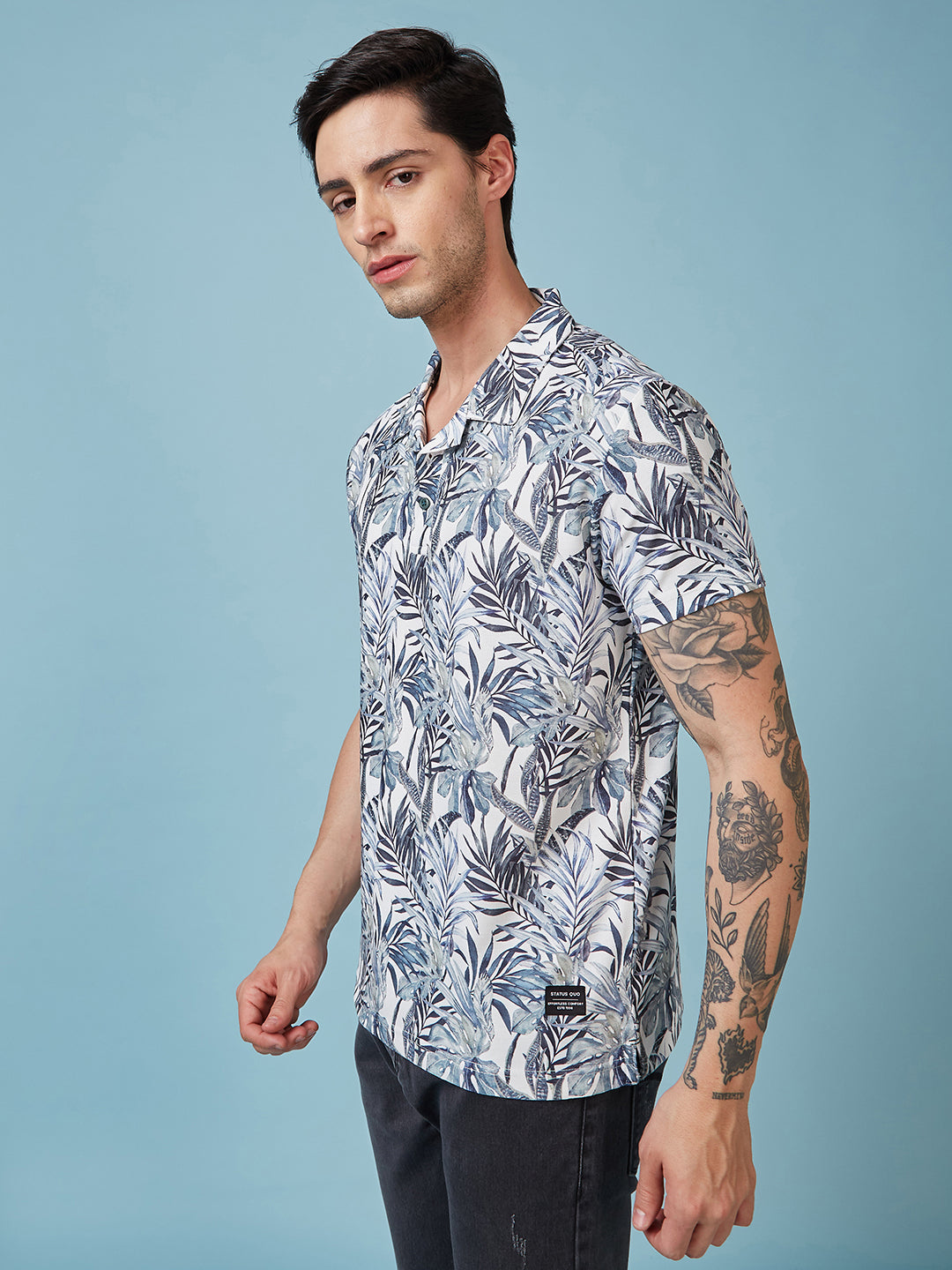 Status Quo Men'S Printed Regular Fit Tshirts
