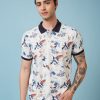 Status Quo Men'S Graphic Printed Polo Collar Short Sleeves Regular Fit Tshirt