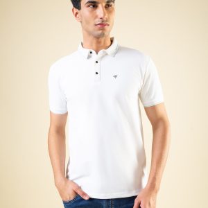 Status Quo Men'S All-Over Solid Polo Collar Half Sleeves Regular Fit Tshirt