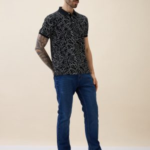 Status Quo Status Quo Men'S Printed Polo Collar Half Sleeves Regular Fit Tshirt