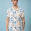 Status Quo Men'S Geometric Printed Polo Collar Short Sleeves Regular Fit Tshirt