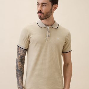 Status Quo Status Quo Men'S Solid Polo Collar Half Sleeves Regular Fit Tshirt