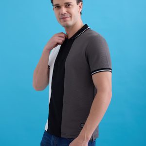 Status Quo Status Quo Men'S Cut & Sew Polo Collar Half Sleeves Regular Fit T-Shirt