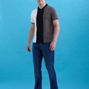 Status Quo Status Quo Men'S Cut & Sew Polo Collar Half Sleeves Regular Fit T-Shirt