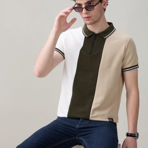 Status Quo Status Quo Men'S Cut & Sew Polo Collar Half Sleeves Regular Fit T-Shirt