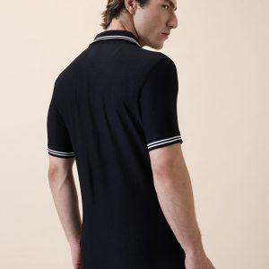 Status Quo Men'S Solid Polo Collar Half Sleeves Regular Fit Tshirt