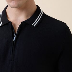 Status Quo Men'S Solid Polo Collar Half Sleeves Regular Fit Tshirt