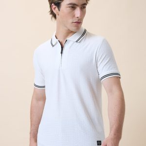 Status Quo Men'S Solid Polo Collar Half Sleeves Regular Fit Tshirt