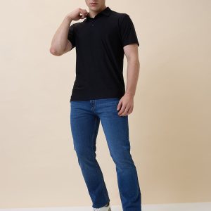 Status Quo Men'S Premium Solid Polo Collar Half Sleeves Regular Fit T-Shirt