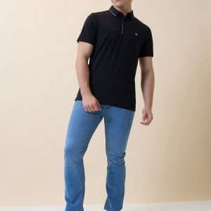 Status Quo Men'S Premium Solid Polo Collar Half Sleeves Regular Fit T-Shirt