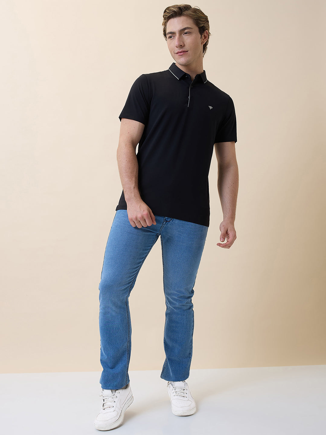 Status Quo Men'S Premium Solid Polo Collar Half Sleeves Regular Fit T-Shirt