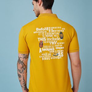 Status Quo Men'S Graphic Printed Polo Collar Short Sleeves Regular Fit Tshirt
