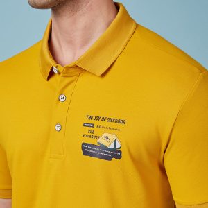 Status Quo Men'S Graphic Printed Polo Collar Short Sleeves Regular Fit Tshirt