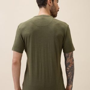 Status Quo Men'S Solid Henley Neck Half Sleeves Regular Fit Tshirt