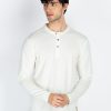Mens Solid Henley Neck Full Sleeve T-Shirt