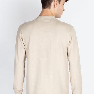 Mens Solid Henley Neck T-Shirt