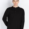 Mens Solid Henley Neck T-Shirt