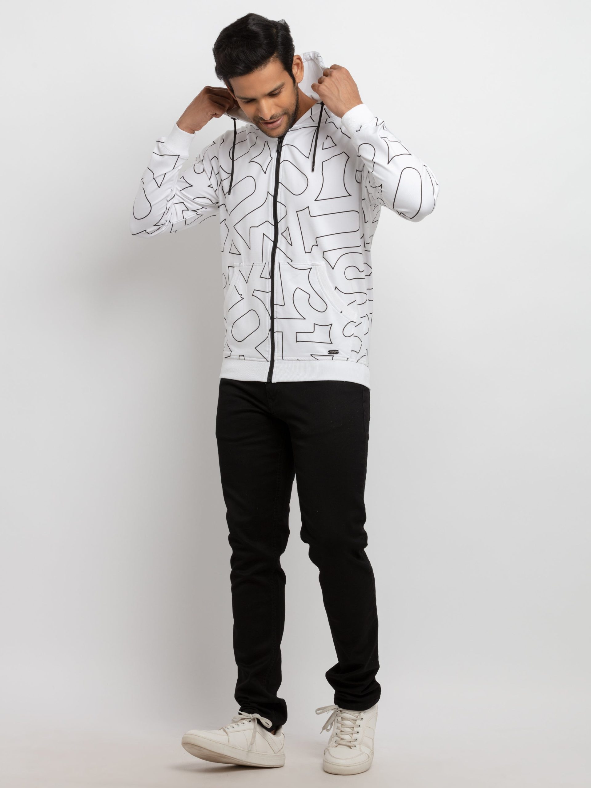 Mens All Over Printed Lightweight Sweatshirt