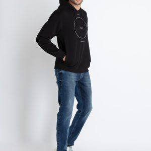 Mens Printed Hooded Lightweight Sweatshirt