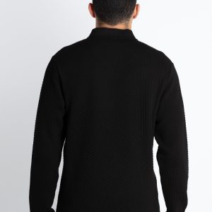Mens Henley Neck Lightweight Sweatshirt