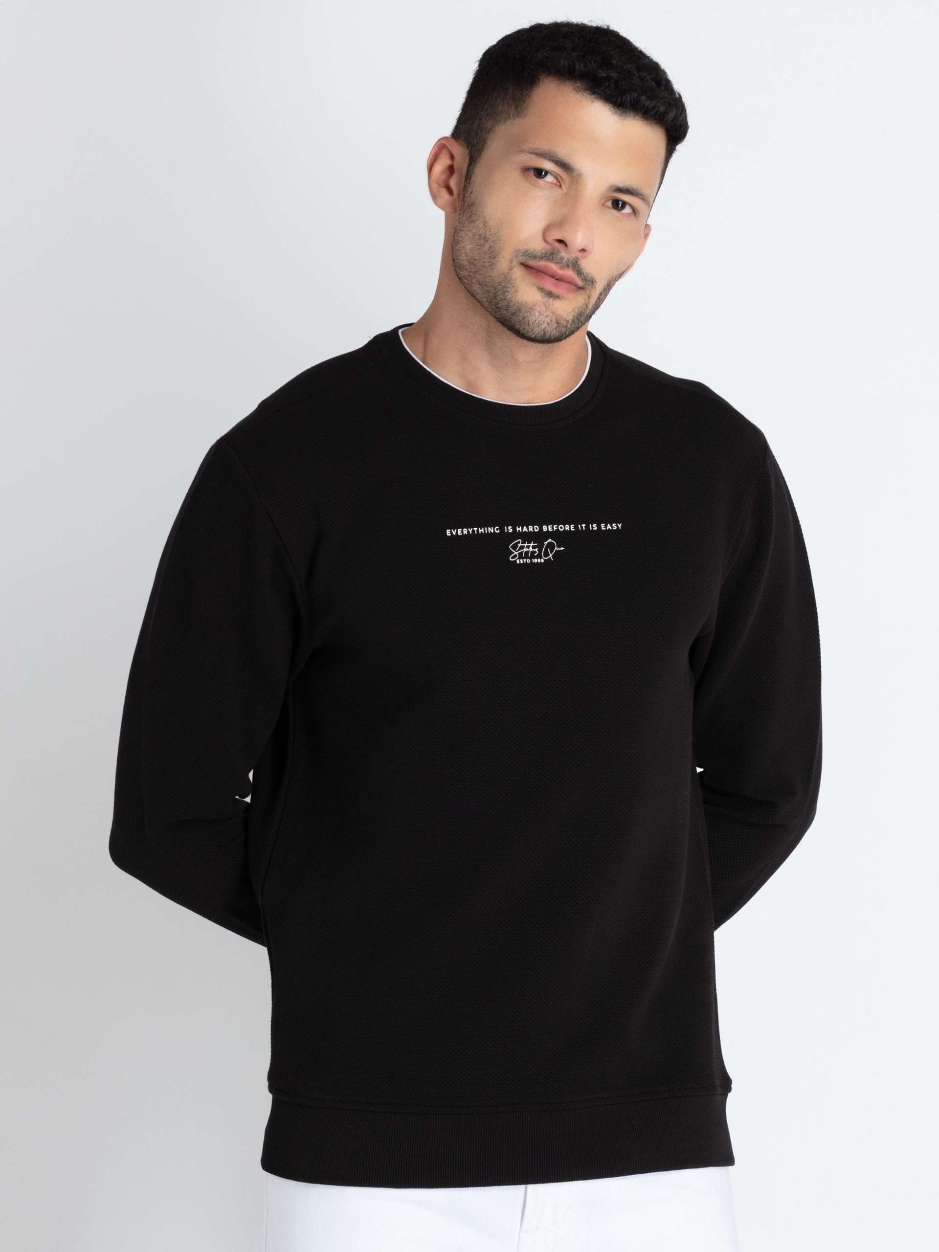 Mens Round Neck Lightweight Sweatshirt