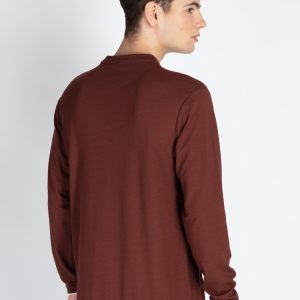 Mens Solid Round Neck Lightweight Sweatshirt